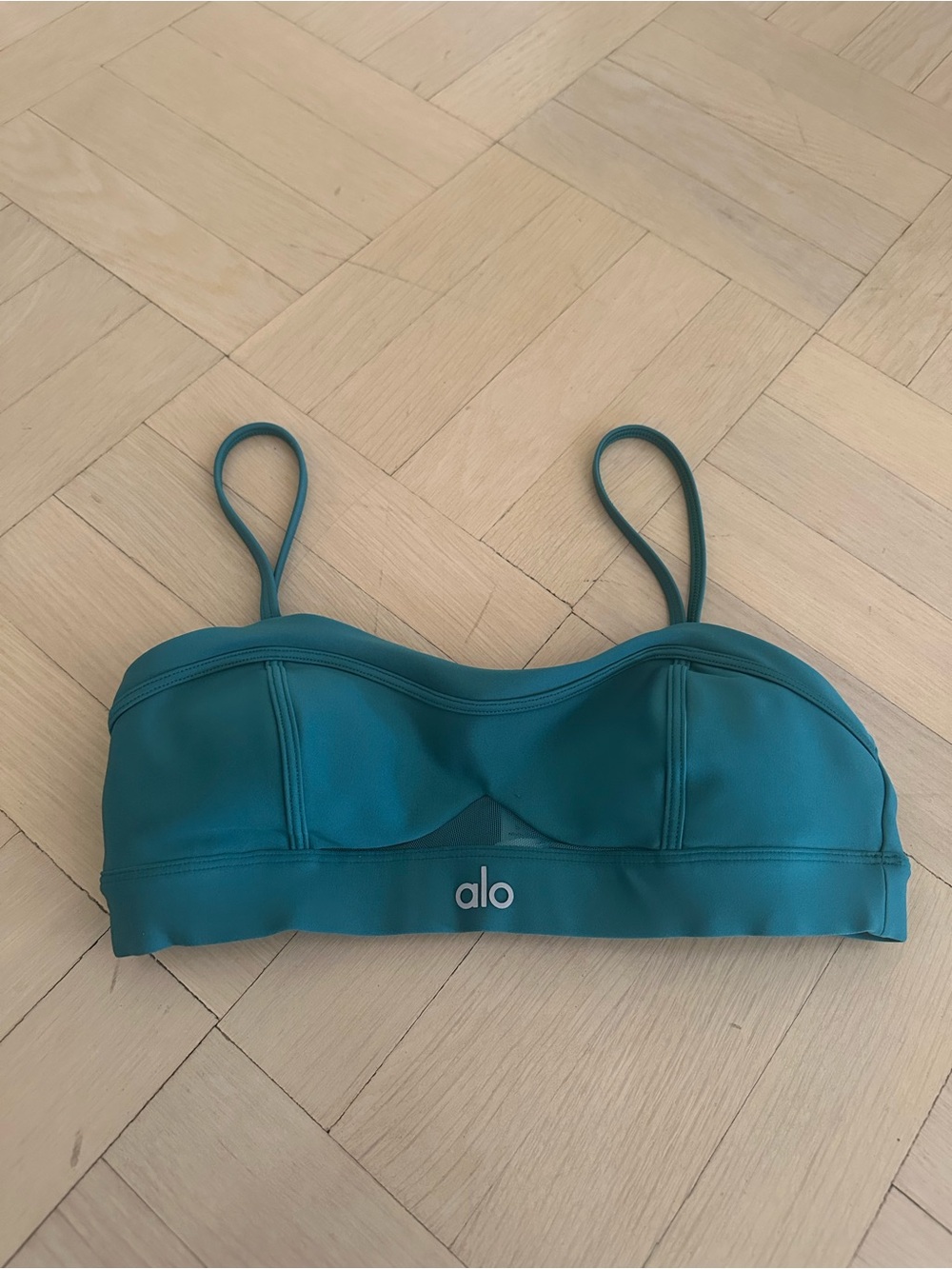 Alo Yoga Emerald Isle Green Airlift Skyglow Sports Bra Small